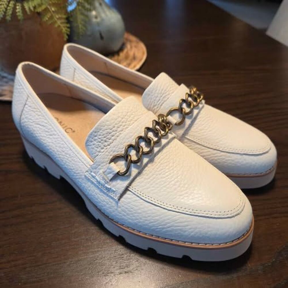 Vionic Emalyn Leather Loafers - NEW podiatrist designed, arch support, preppy